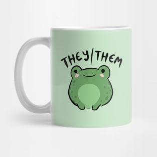 They/Them Frog: Adorable Queer Aesthetic with a Kawaii Twist, Celebrating Nonbinary, Demigirl, Demiboy, Transgender & Omnisexual Identities Mug